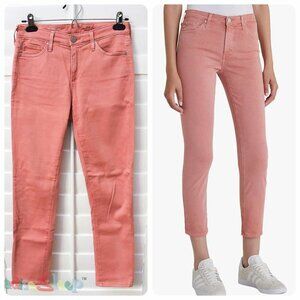 *AG Jeans* Prima Sateen Mid-Rise Cigaratte Crop, size 25  "Sulfur Pink Aster".